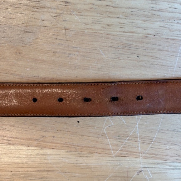 Vintage TRAFALGAR CORDOBA Calfskin Leather Belt Brass Buckle Mens 40" Mahogany - Picture 5 of 9